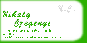 mihaly czegenyi business card